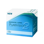 Контактни лещи за очи с диоптър PureVision2 (6 лещи) на Bausch&Lomb