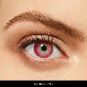 cherry coffee lenses on blue eyes 1