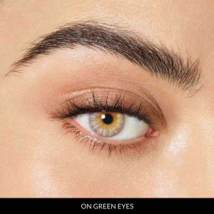 creamy beige lenses on green eyes