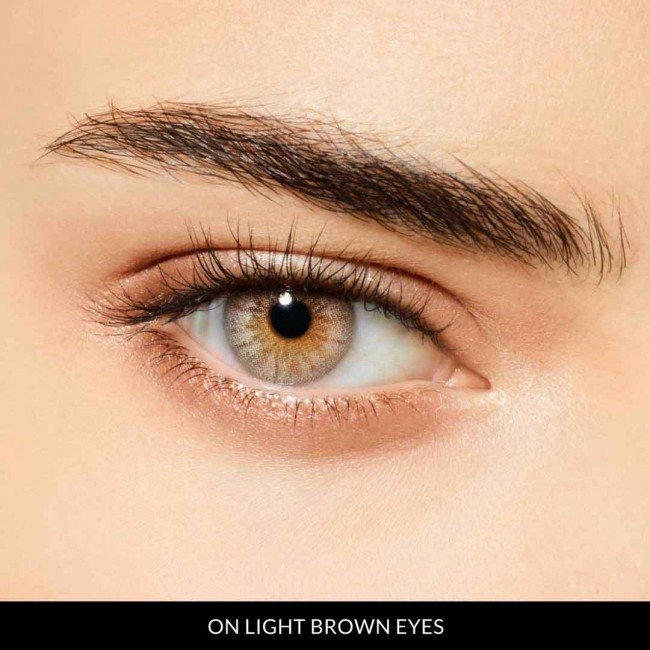 creamy beige lenses on light brown eyes