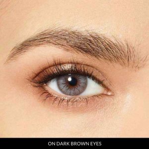 darker grey lenses on dark brown eyes