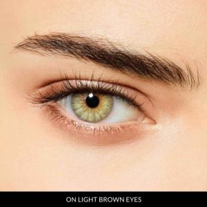 desert dream lenses on light brown eyes