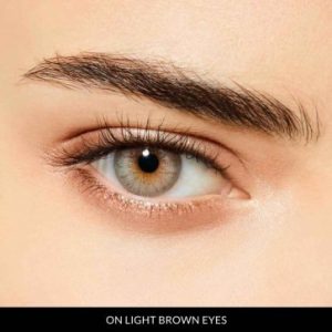 lighter grey on dark brown eyes
