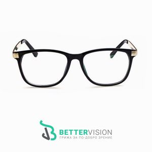 Очила за компютър Fashion Charm - Черен гланц и златно