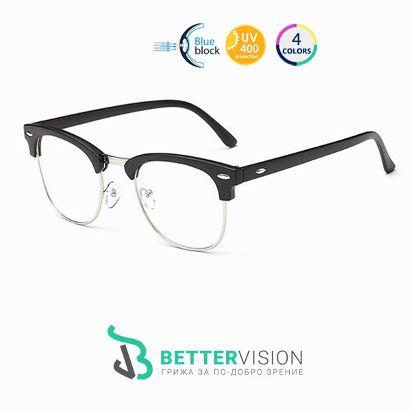 Очила за компютър Cycle - Черен мат и сребърно