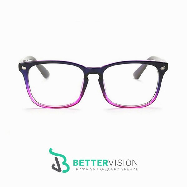 Рамки за очила Ретро - черно и лилаво