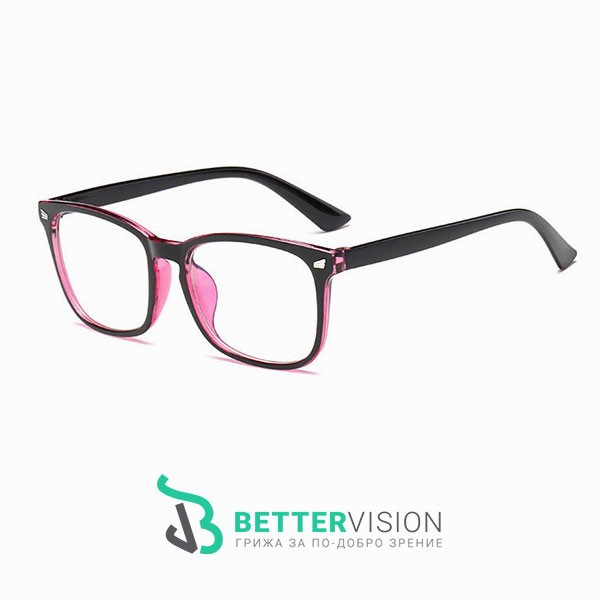 Рамки за очила Ретро - черно и розово