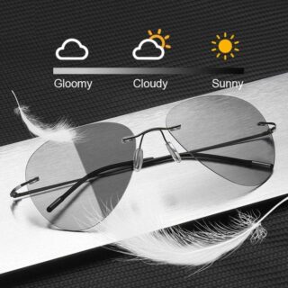 Титаниеви Фотохромни Очила за шофиране - Aviator - Image 4