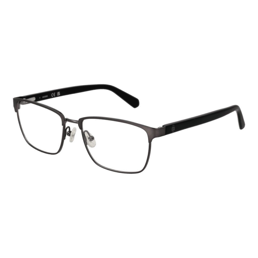 Рамки за очила Guess GU50091 55007 в метално сиво рамка — изглед отпред