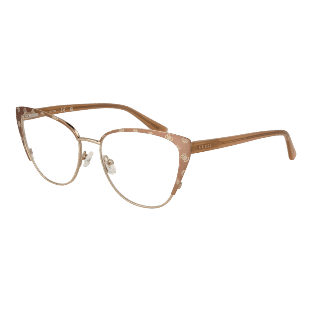 Рамки за очила Guess GU50121 55059 в бежова рамка — изглед отпред