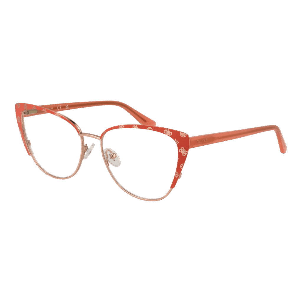 Рамки за очила Guess GU50121 55074 в оранжева рамка — изглед отпред
