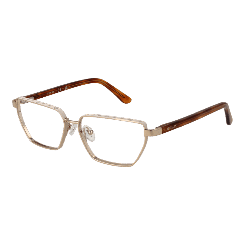Рамки за очила Guess GU50123 55032 в златиста рамка — изглед отпред