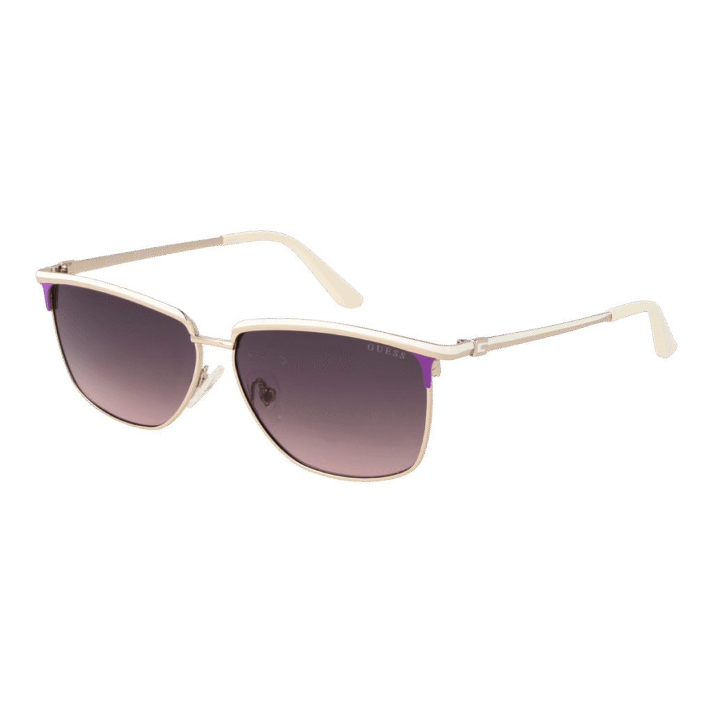 Слънчеви очила Guess GU00133 5621B в бяла рамка — изглед отпред