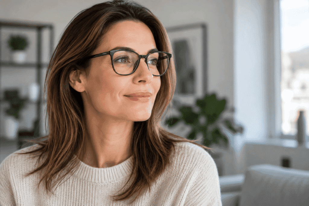 Прозрачна рамка за очила на дневна светлина като пример за фотохромни лещи