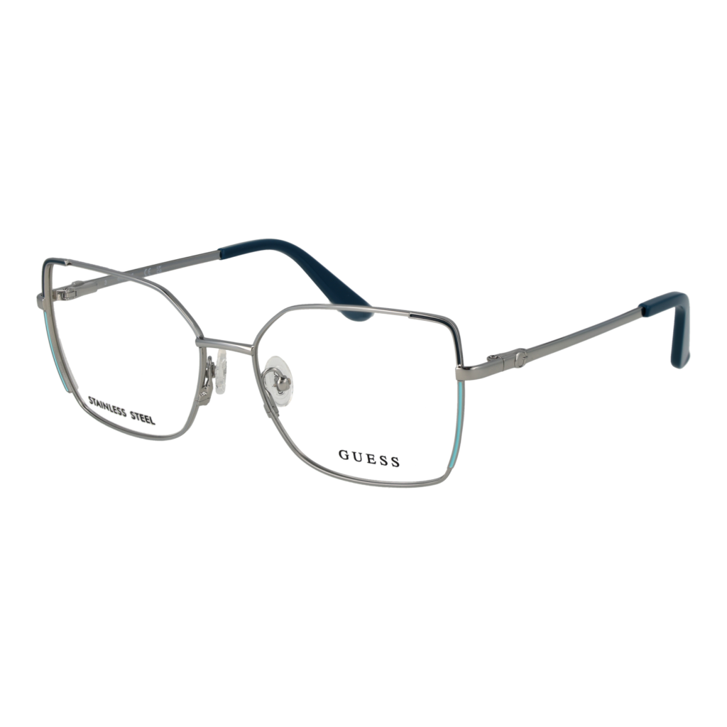 Рамки за очила Guess GU50223 55010 в сребриста рамка — изглед отпред